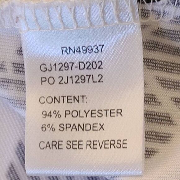 Tail Womens Black White Short Sleeve Athletic Golf Tennis Top Large - Picture 6 of 11